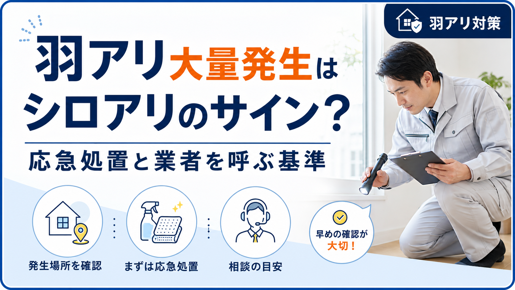 羽アリ大量発生はシロアリのサイン？ 応急処置と業者を呼ぶ基準
